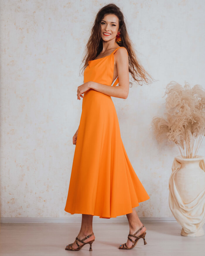 Sukienka Charlotte w kolorze oranżu