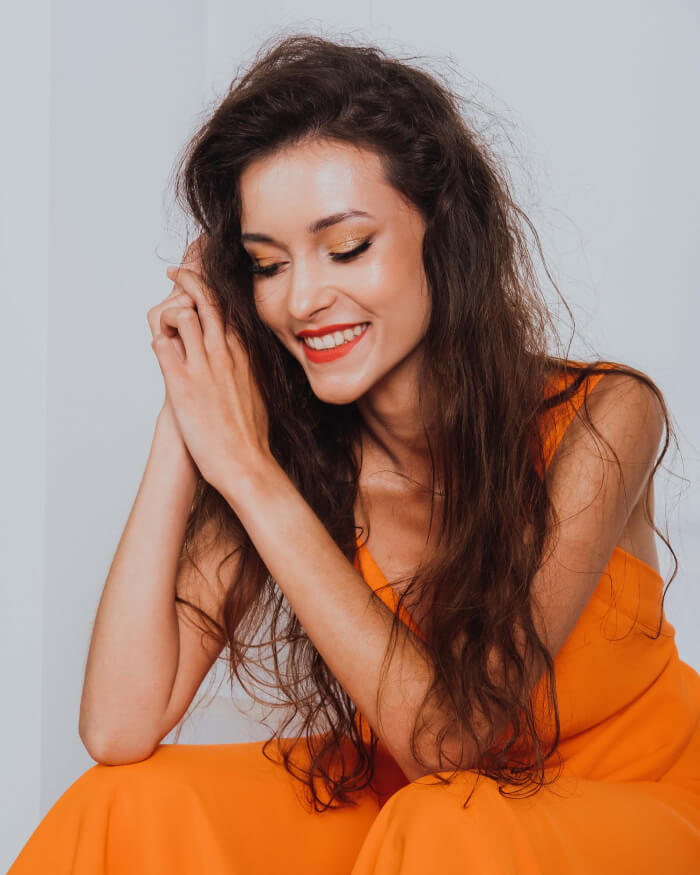 Sukienka Charlotte w kolorze oranżu